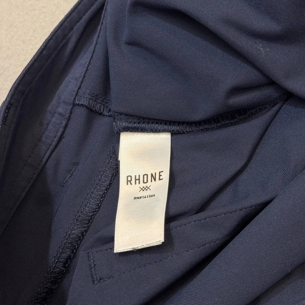 RHONE Commuter Pant Performance Trousers Mens 38x33 Navy Blue Slim Stretch